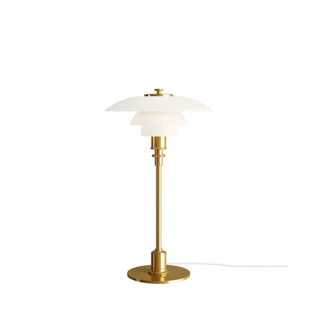 PH 2-1 Bordlampe Glass QT G9 Brass PVD