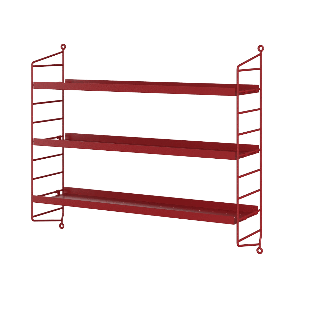String Pocket Metal 60x15x50 Oxtorgsrød
