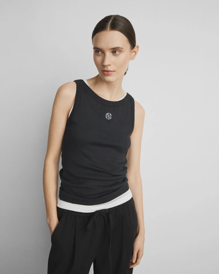MSCHGubbe Rasmia Icon SL Top – B WHITE/BLACK / L/XL