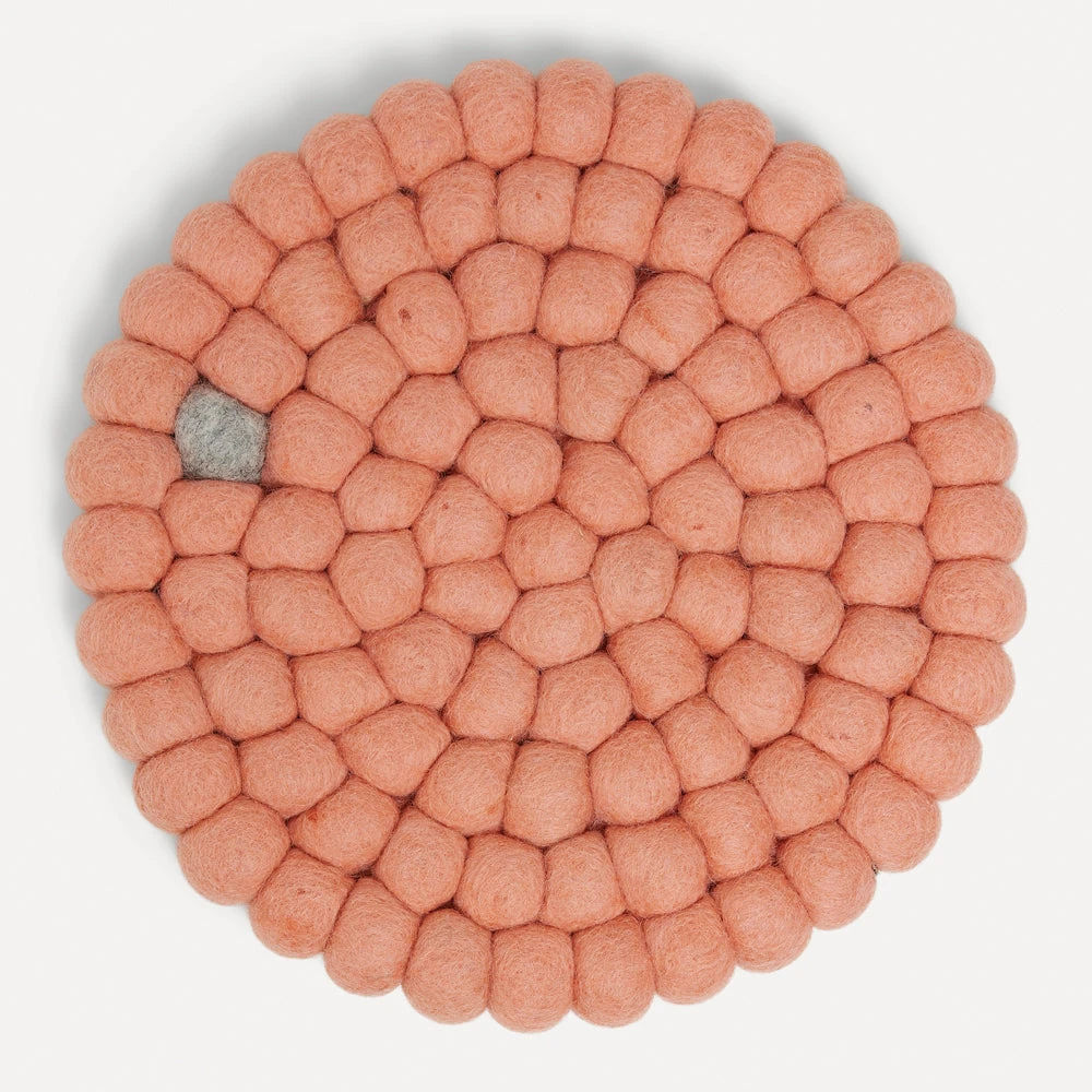 Wooldot Coaster Peach/Grey