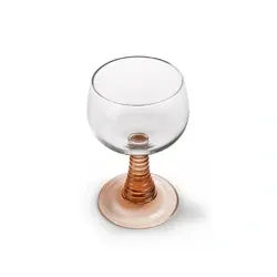 Swirl vinglass høyt, nude