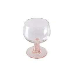Swirl vinglass lavt, nude