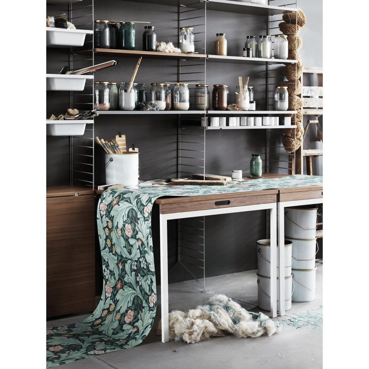 Klaffebord 78x30x71 Valnøtt, Hvit