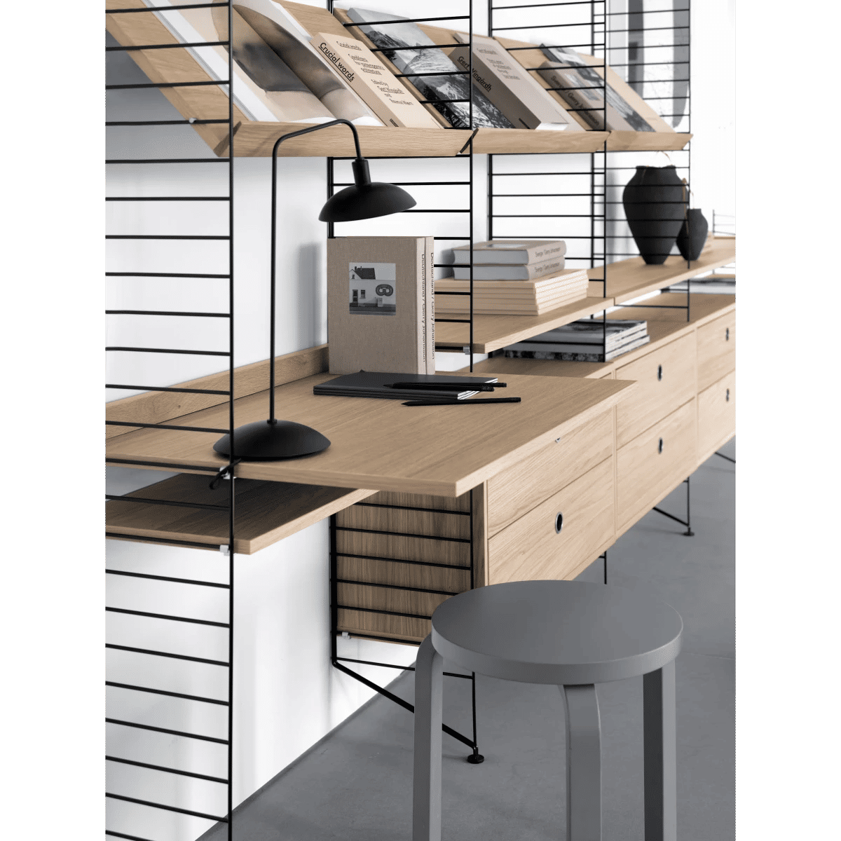 Hylle 58x30x2 Eik – 3 stk