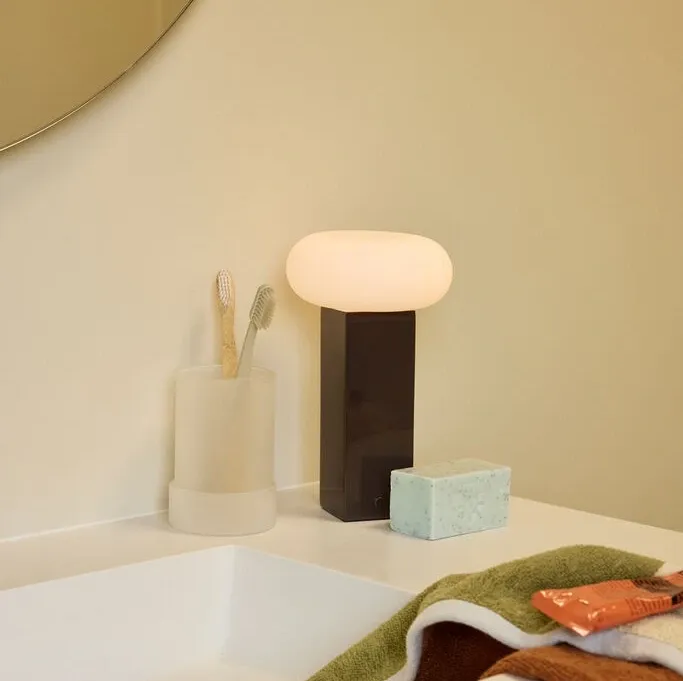 Low Portable Lampe Brun