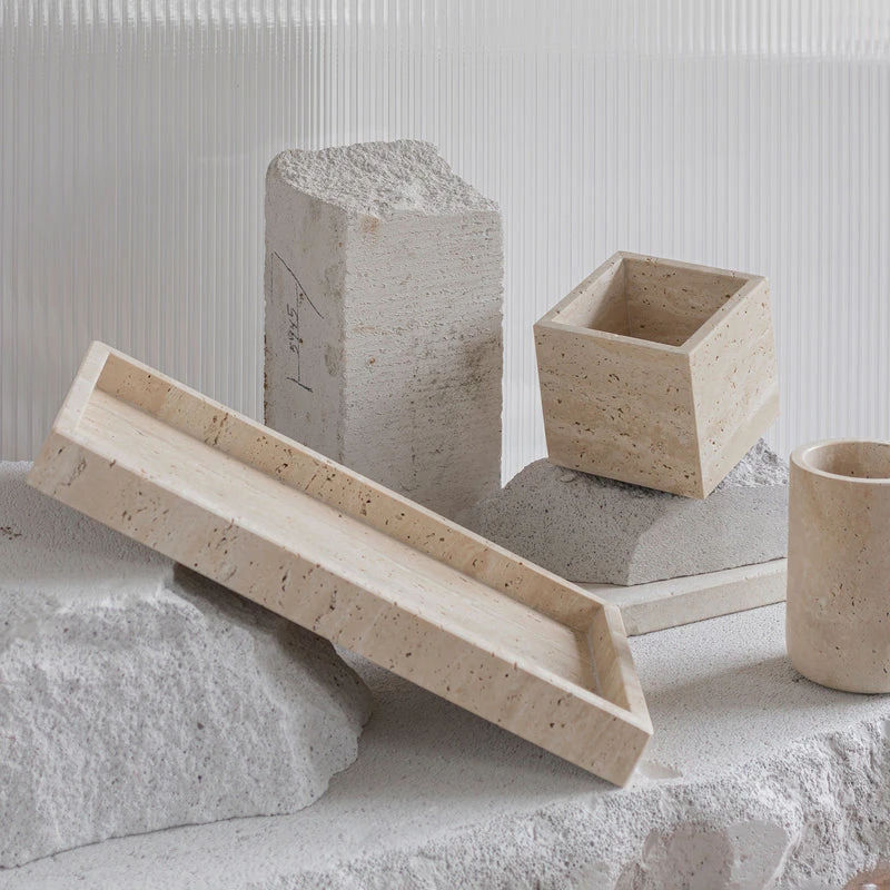 TRAVERTINE kube, Linen