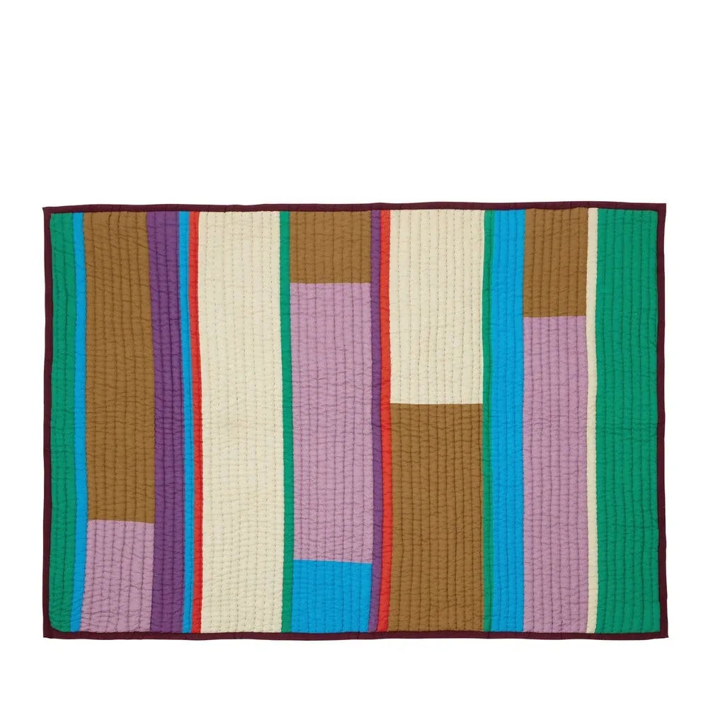 Pavilion Pledd Block Burgunder/Flerfarget 140x200cm