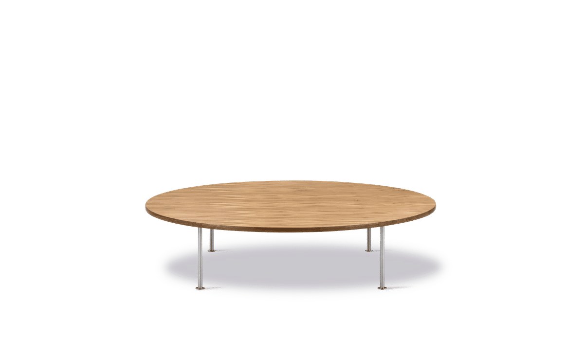 Wegner Ox Table Ø150 – Eik olje Børstet rustfritt stål 35 cm