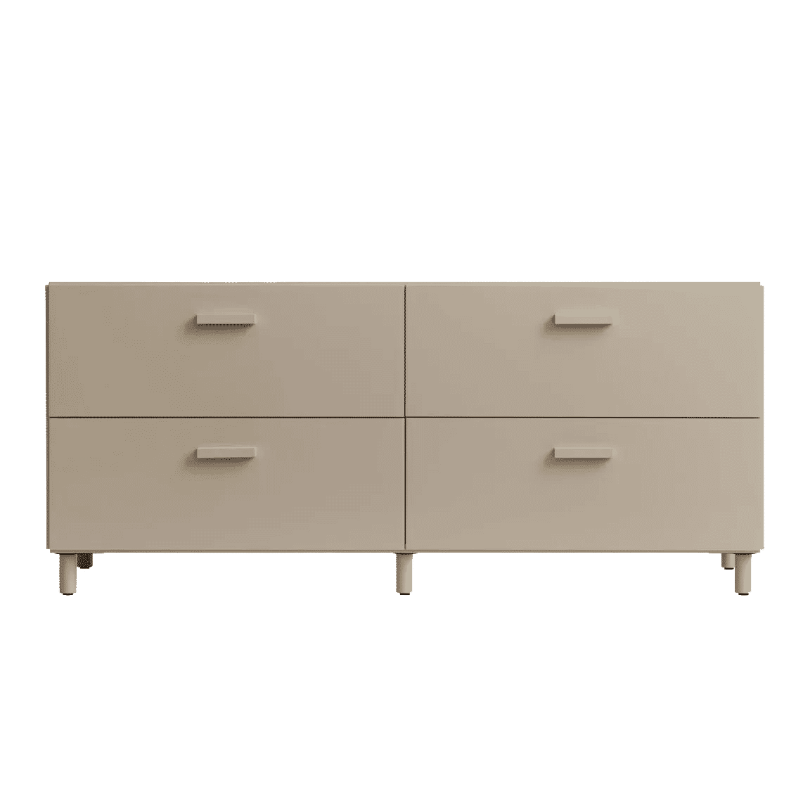 Relief kommode, lav 123x41x46,6 Beige