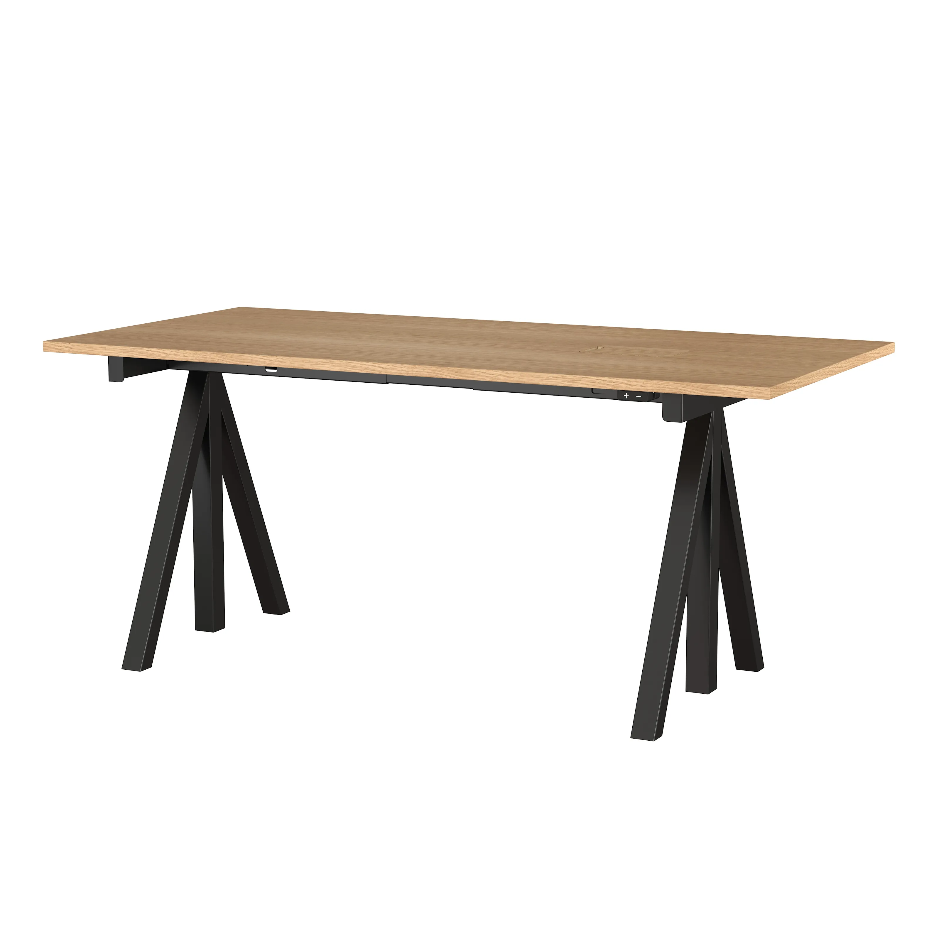 Høydejusterbart skrivebord 160x78 cm Svart eik