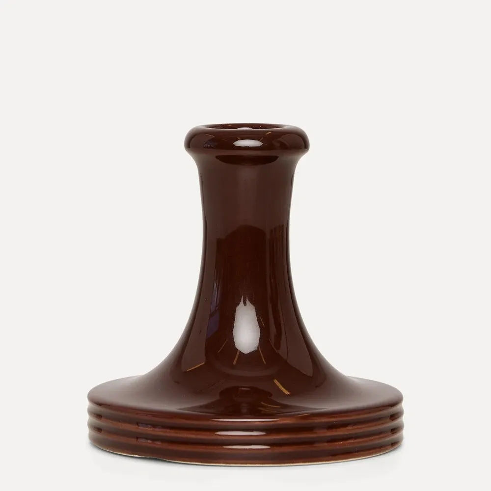 Lysestake H10cm Kaffe