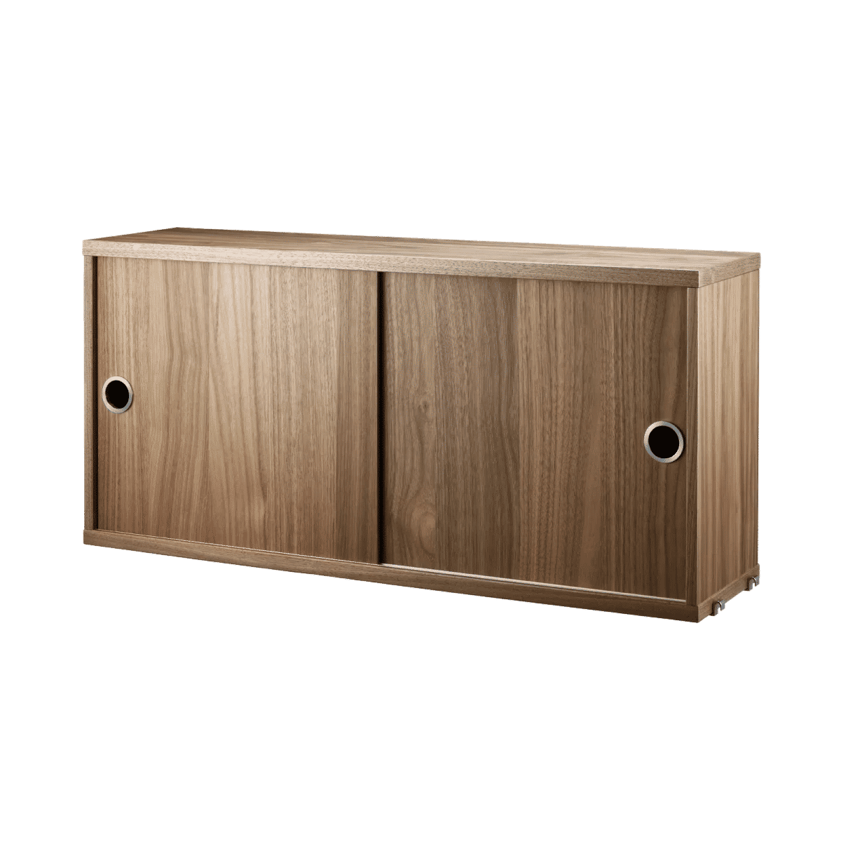 Skap med skyvedør 78x20x37 Valnøtt