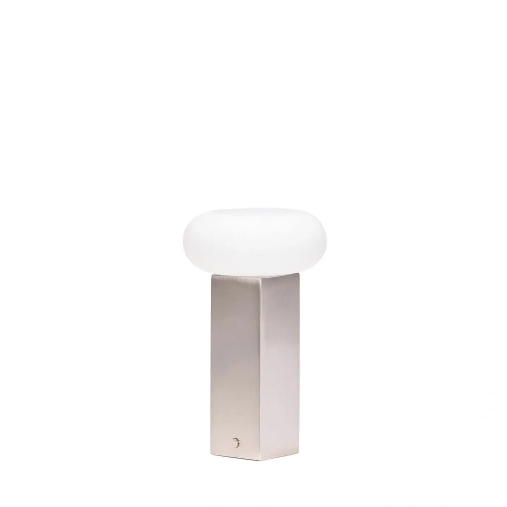 Low Portable Lampe Nikkel