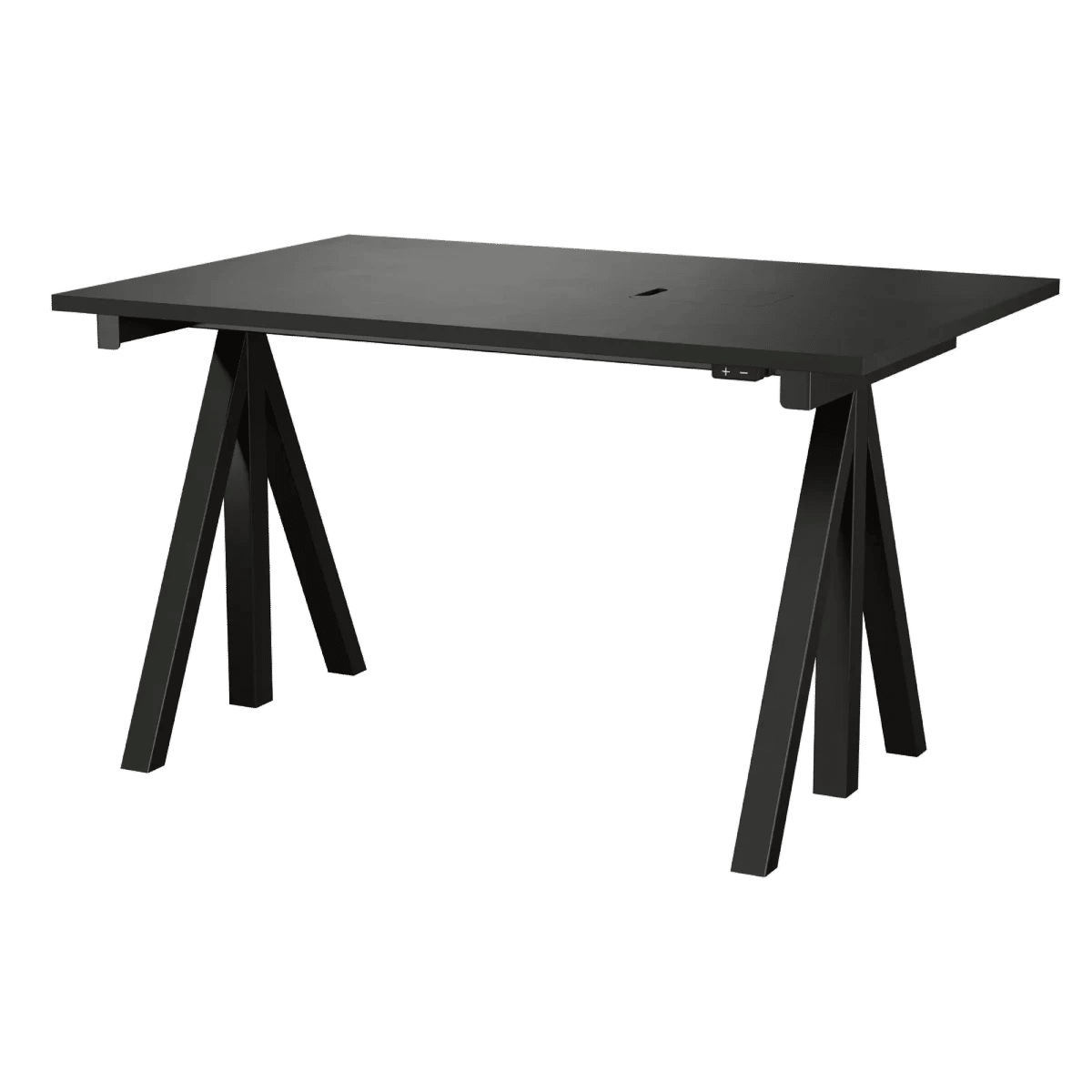 Skrivebordplate 120x78x2,2 Svart