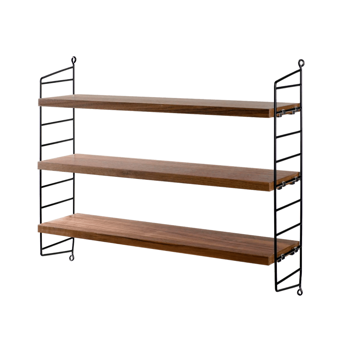 String Pocket 60x15x50 Svart, Valnøtt