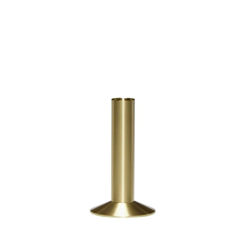 Sleek Candleholder Brass ø7xh12cm