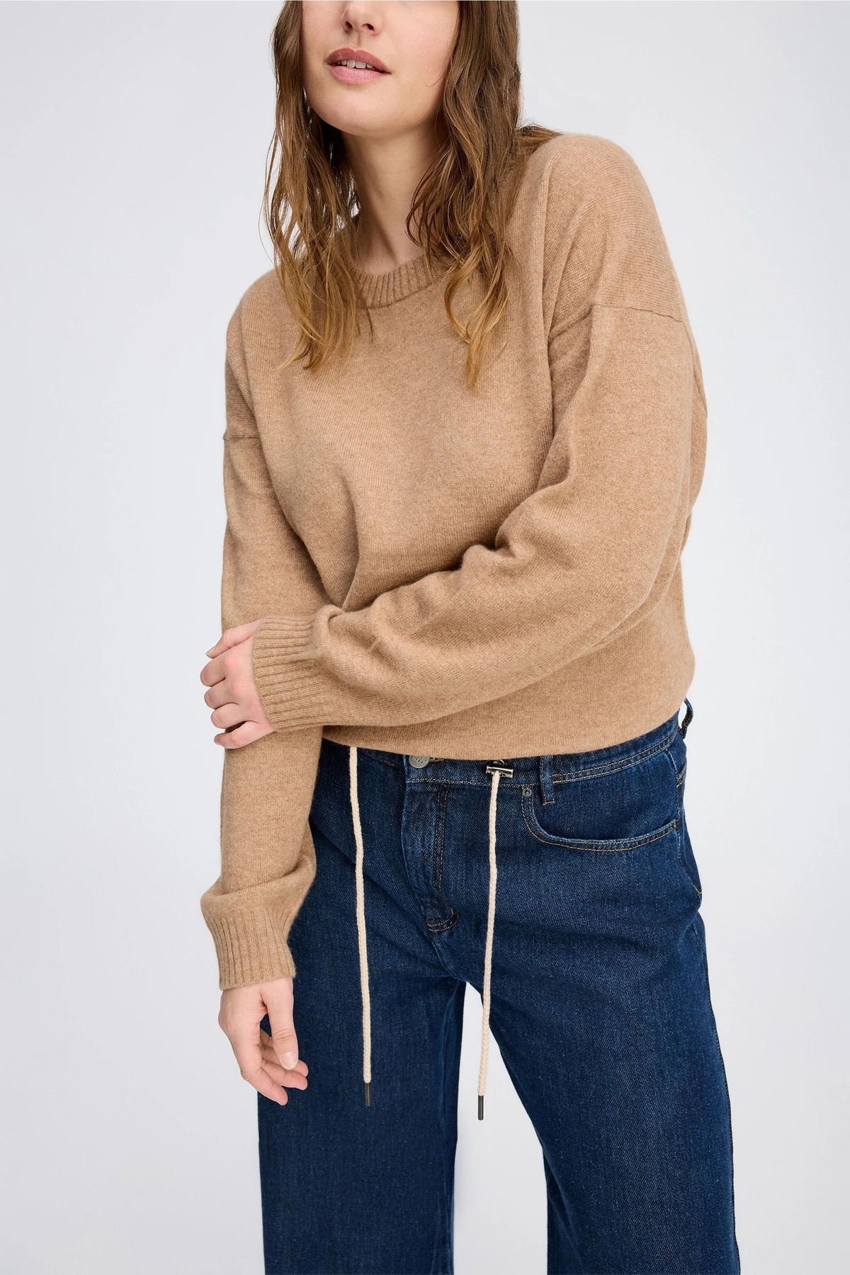Kiaran Cashmere Strikk Camel