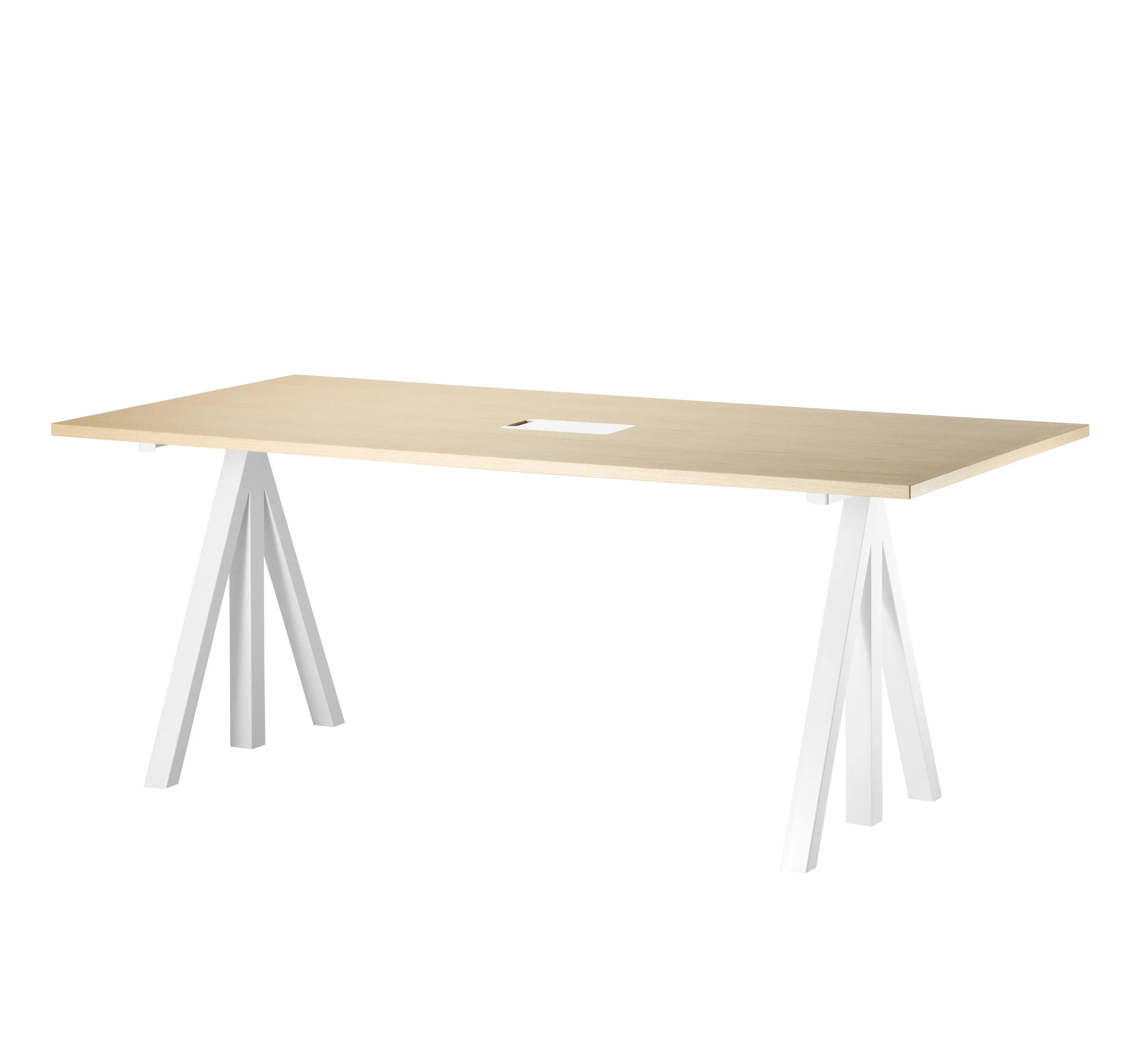 Arbeidsbord 180 x 90 Hvit/ask – frittstående, arbeidsbord