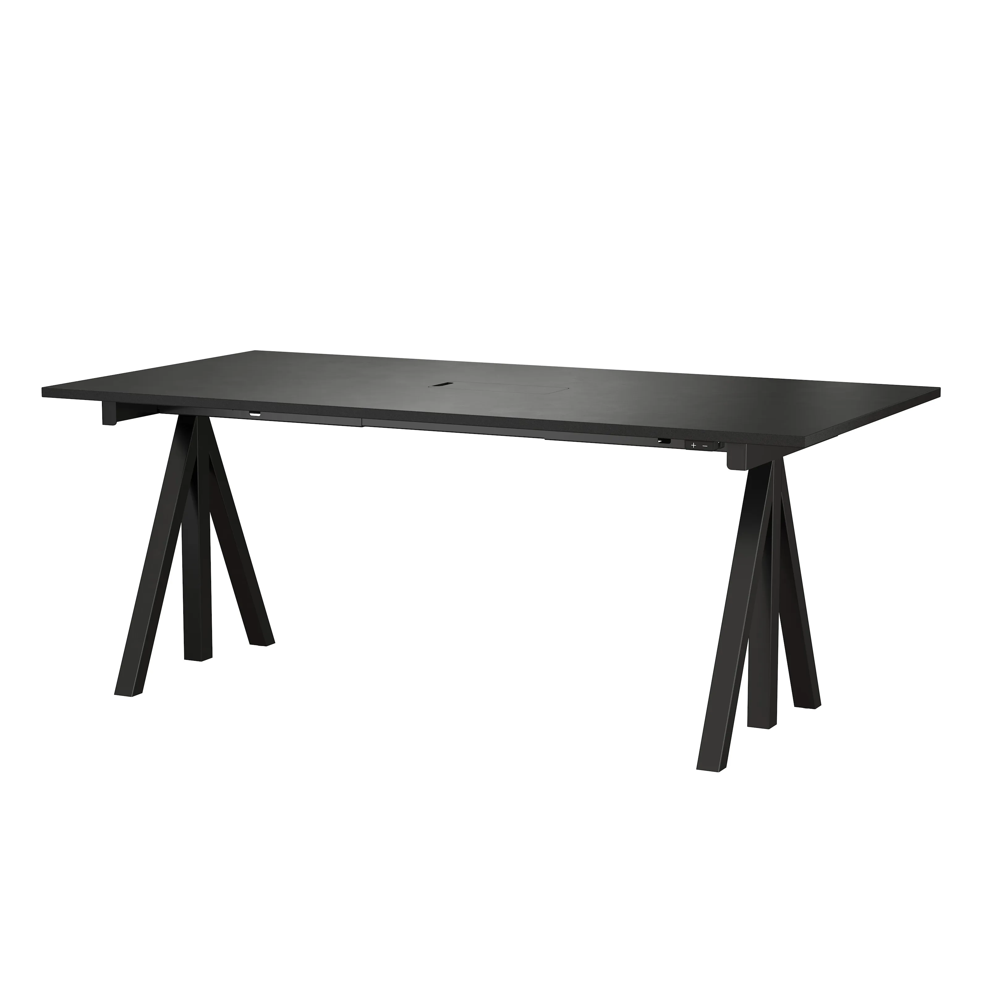 Høydejusterbart skrivebord 180x90 cm Svart svart