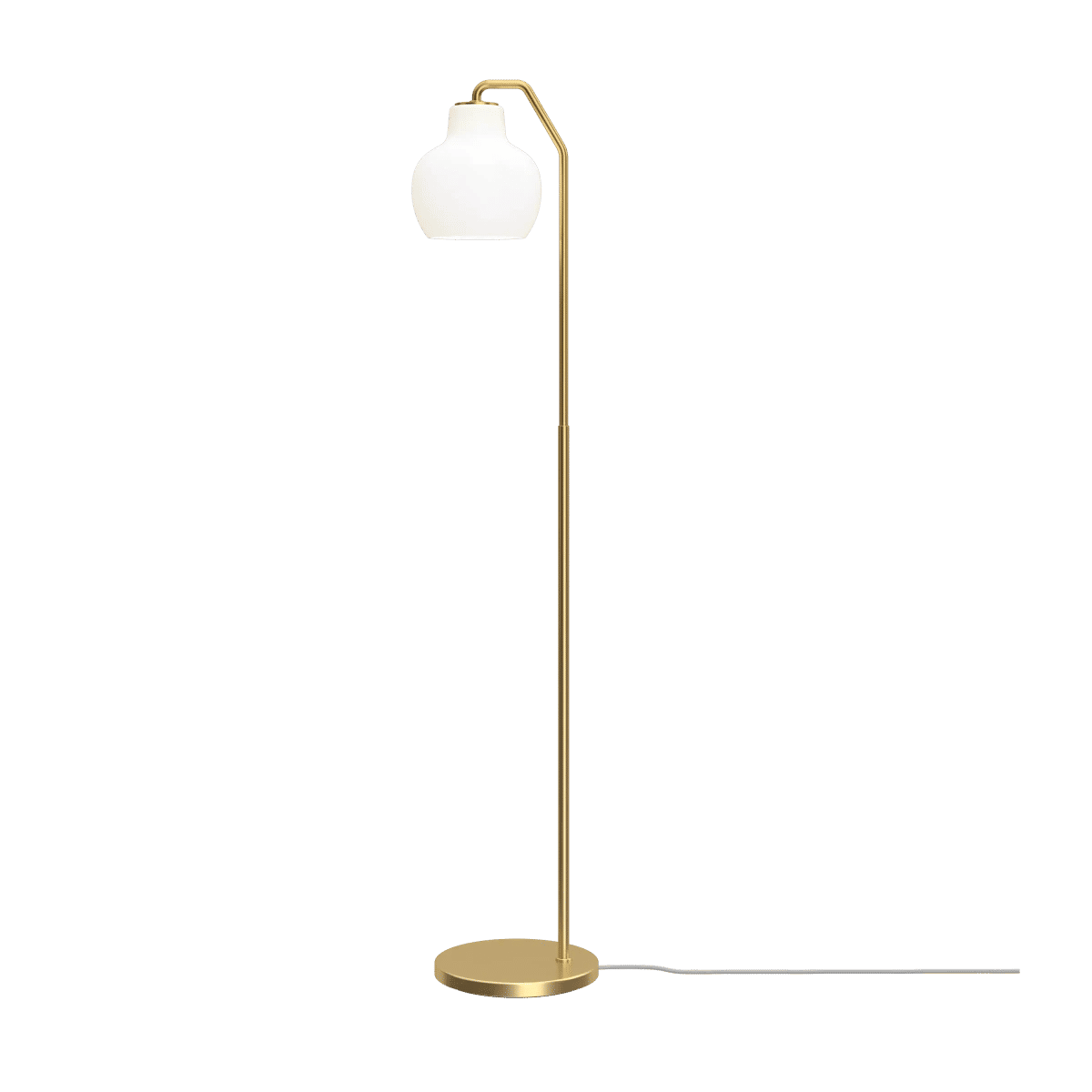 VL Ring Crown Gulvlampe – Brass/opal glass
