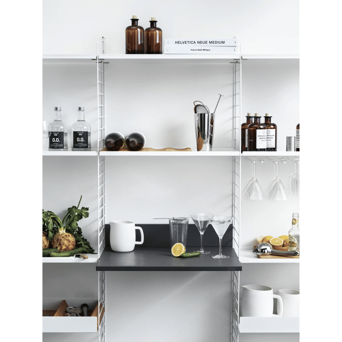 Opphengsstativ 13,5x30x3 Hvit – 2 stk