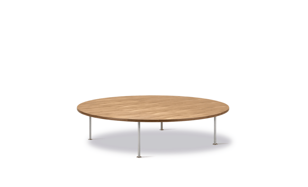 Wegner Ox Table Ø150 – Eik olje Børstet rustfritt stål 35 cm
