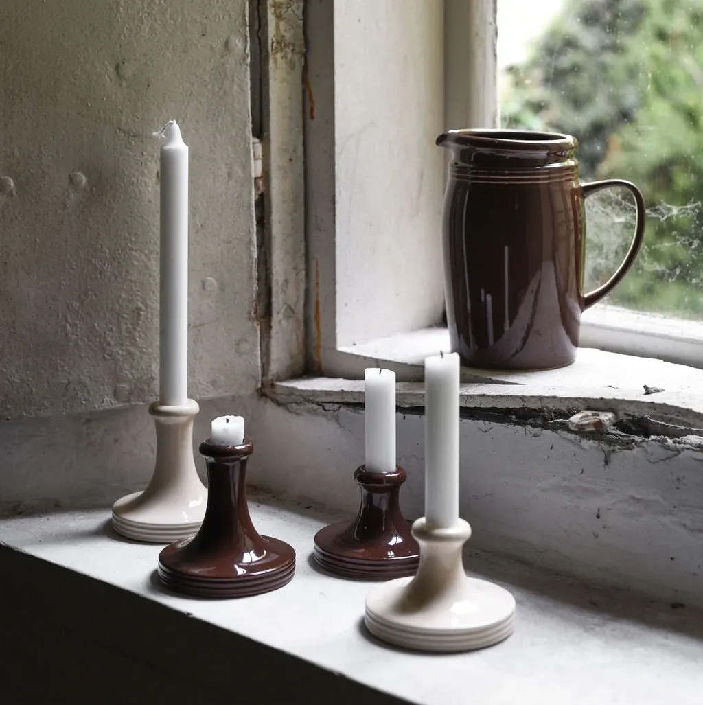 Lysestake H7cm Kaffe