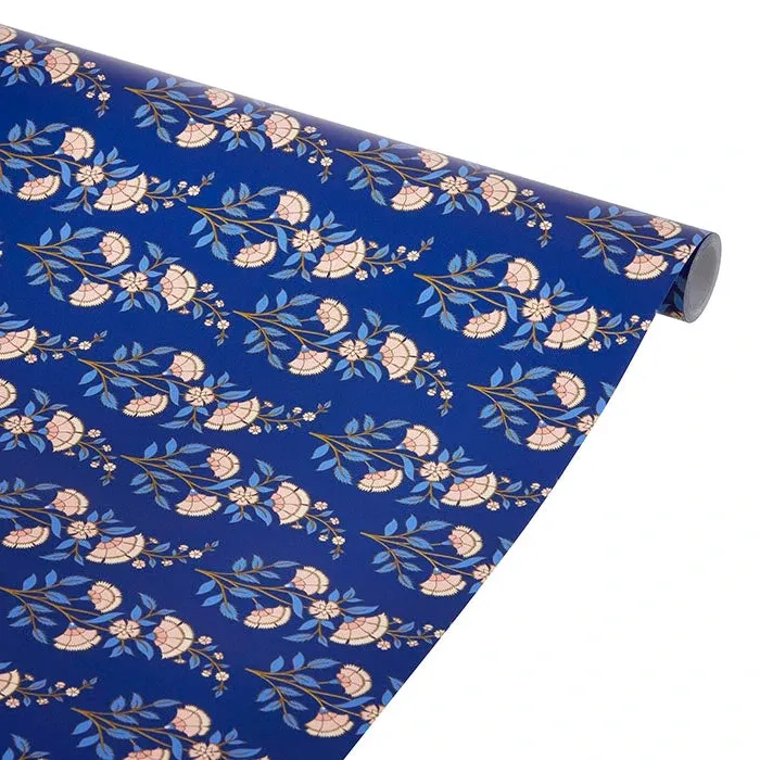 Gavepapir Calla 10 m Indigo