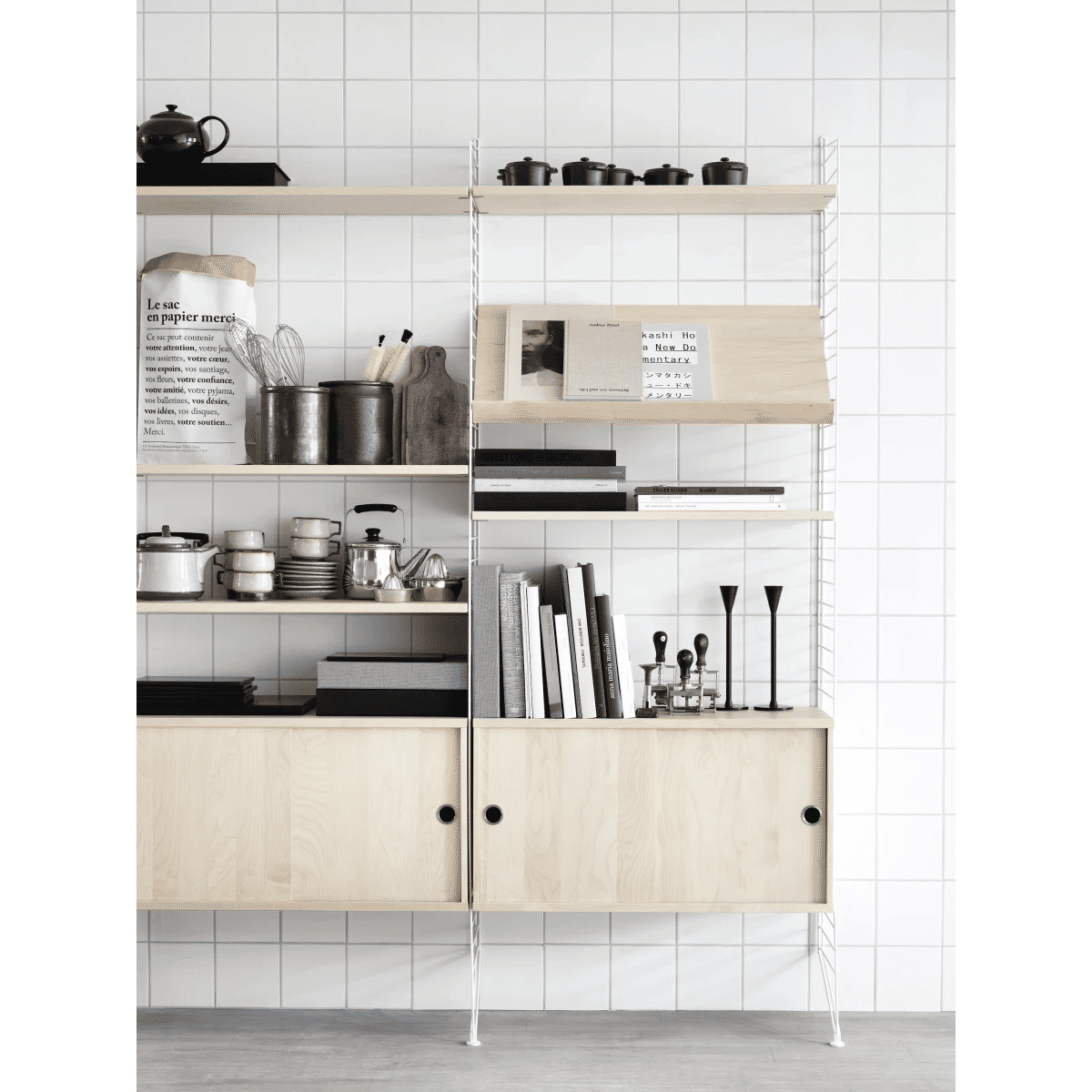 Skap med skyvedør 78x30x42 Ask