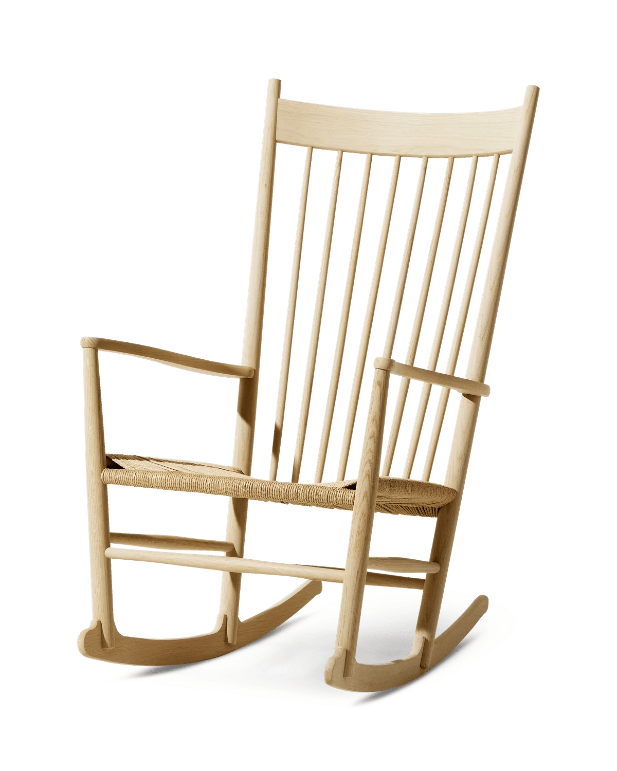 Wegner J16 Rocking Chair – Naturell papirsnor Eik såpe, FSC Mix 70%