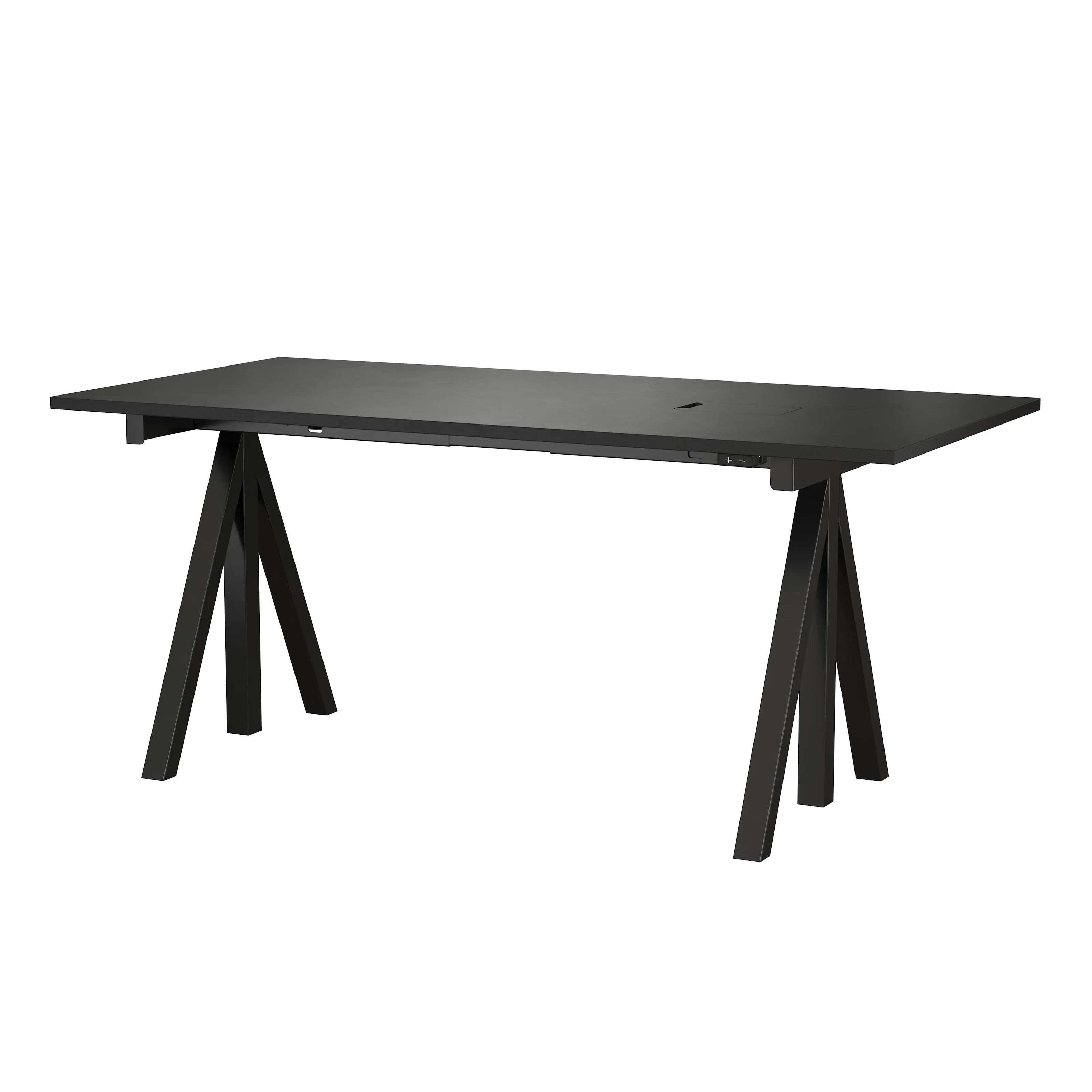 Høydejusterbart skrivebord 160x78 cm Svart svart