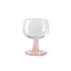 Swirl vinglass lavt, nude