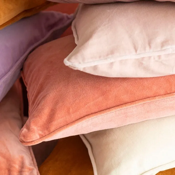 Putetrekk fløyel 33x50 cm Blush