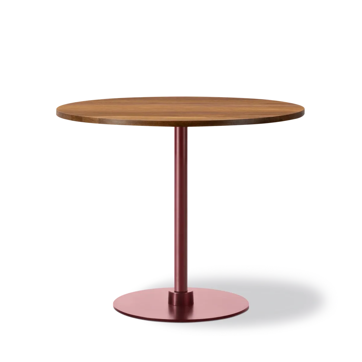 Plan (6629) Column Table Ø90 cm – Røkt eik, oljet, FSC Mix 70% Bordeaux 73 cm
