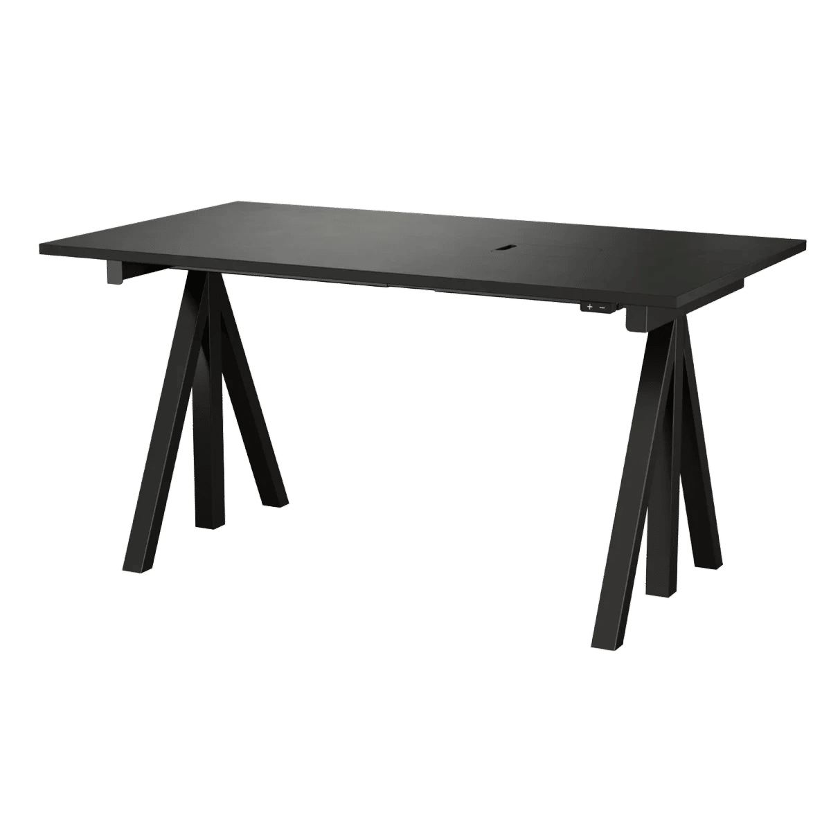 Skrivebordplate 140x78x2,2 Svart