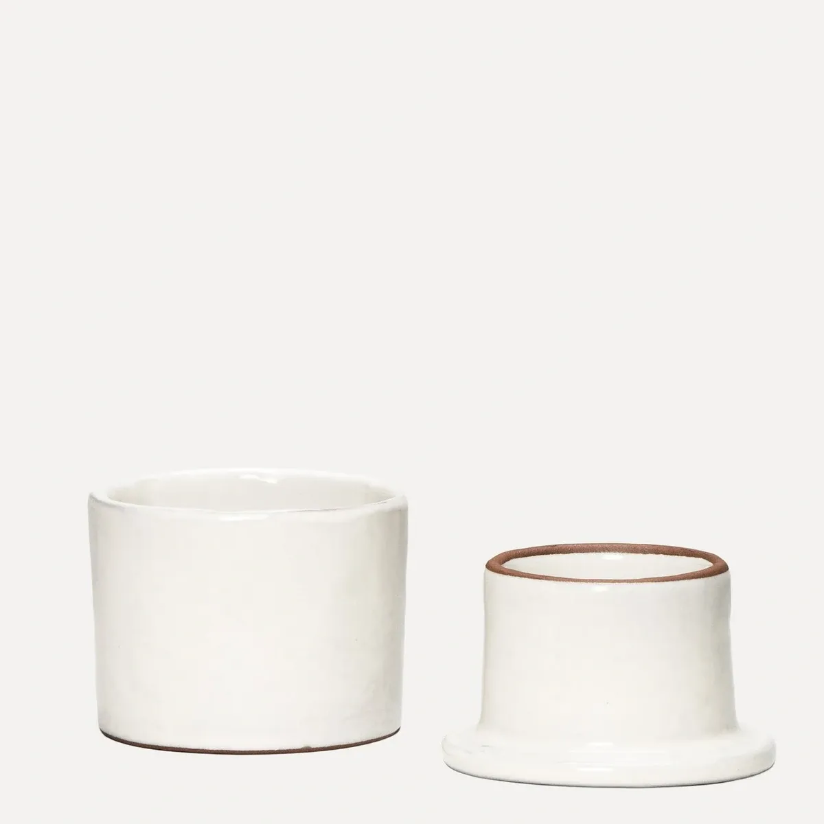 Terracotta SmørKlokke Offwhite