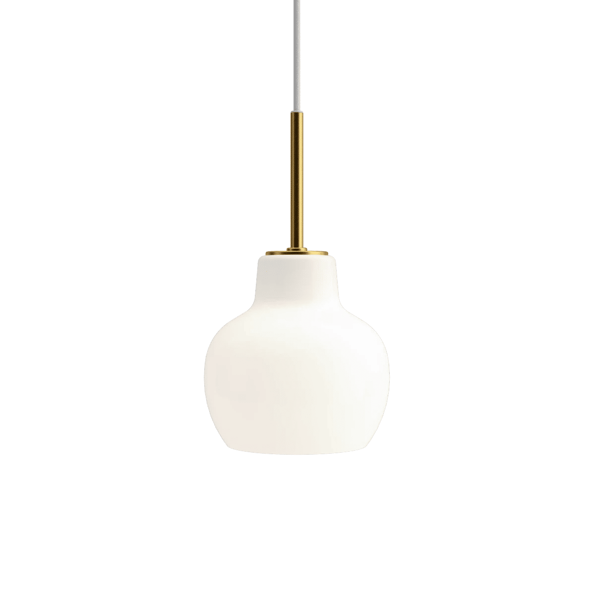 VL Ring Crown 1 Pendel – Brass/opal glass