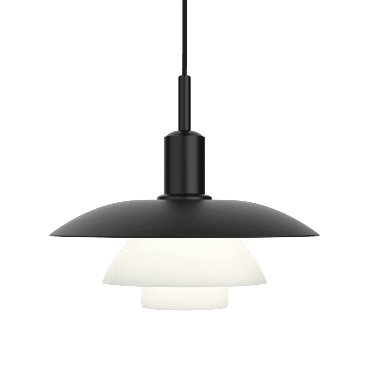 Metal black/opal glass