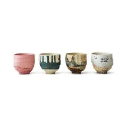 Artist ceramics: kaffekoppsett 4-deler