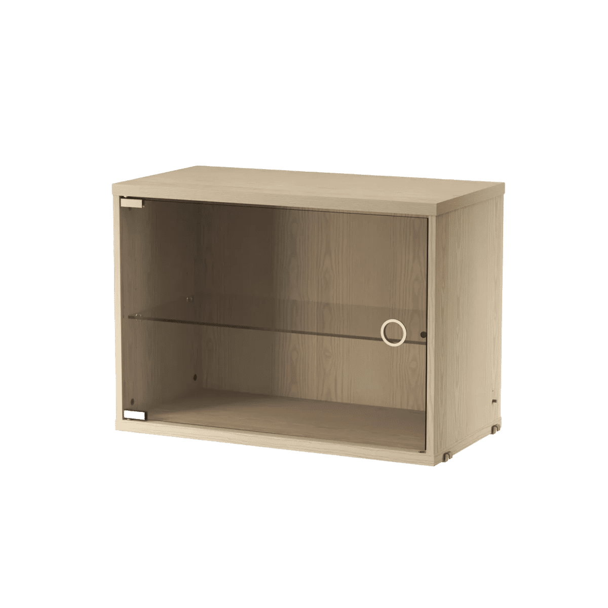 Vitrineskap med svingbar glassdør 58x30x42 Ask