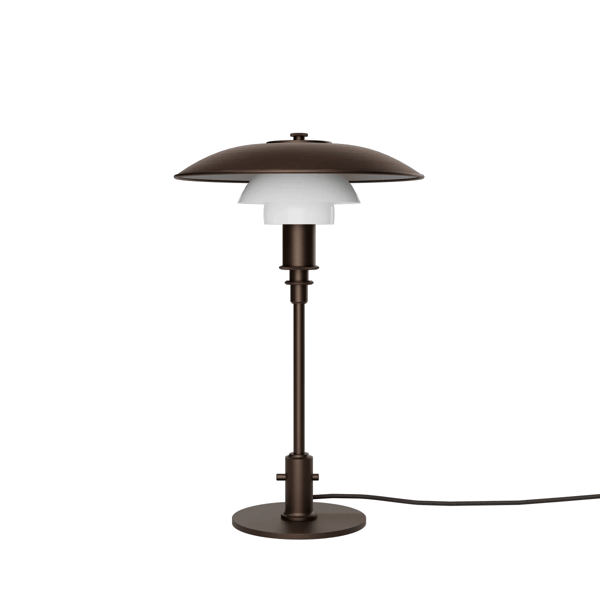 PH 3/2 Aged Brass Opal Bordlampe – Aged brass/opal glass