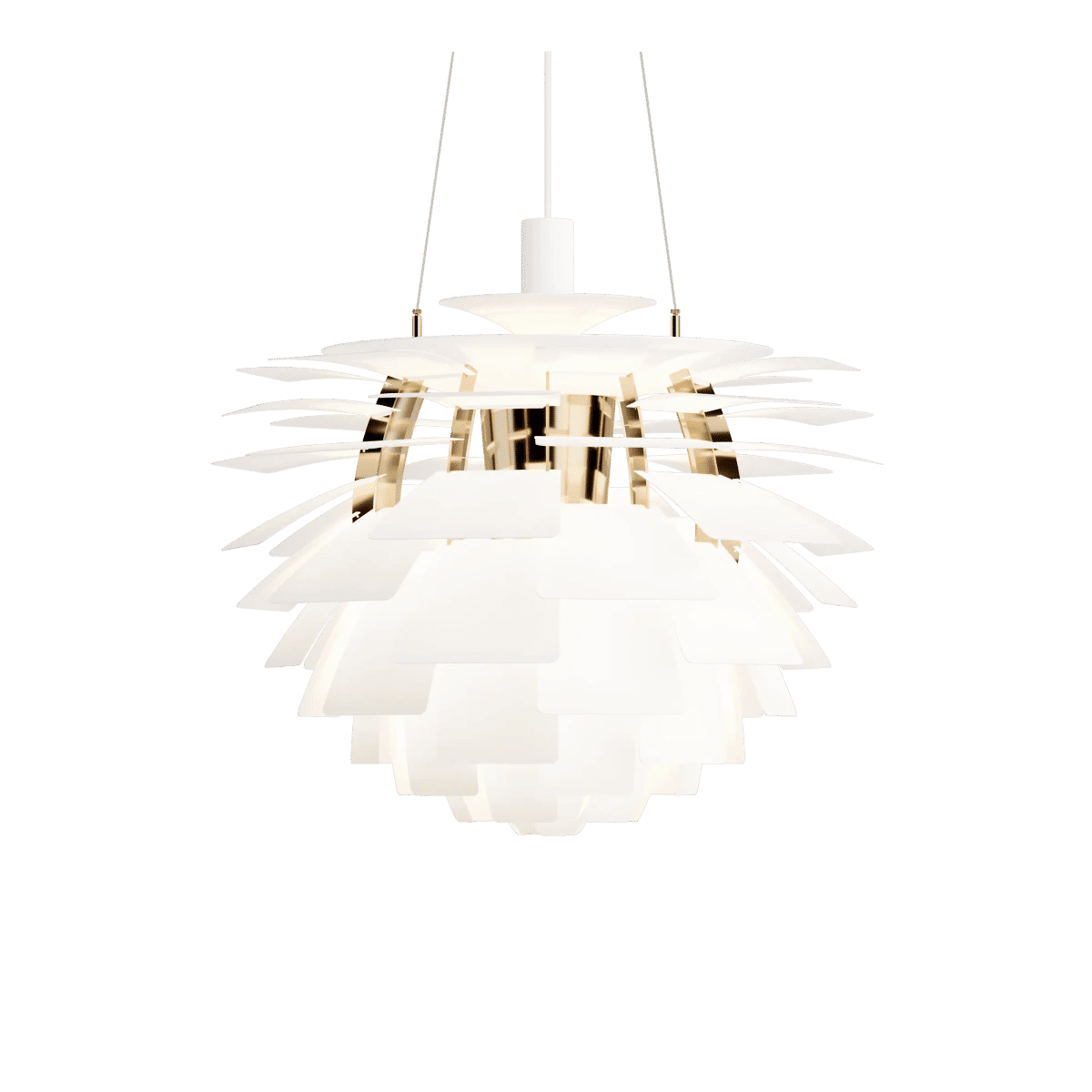 Soft white/brass metallised