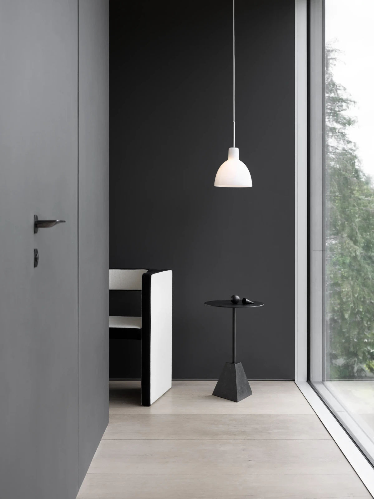 Toldbod Glass Pendel – White opal glass Ø 220
