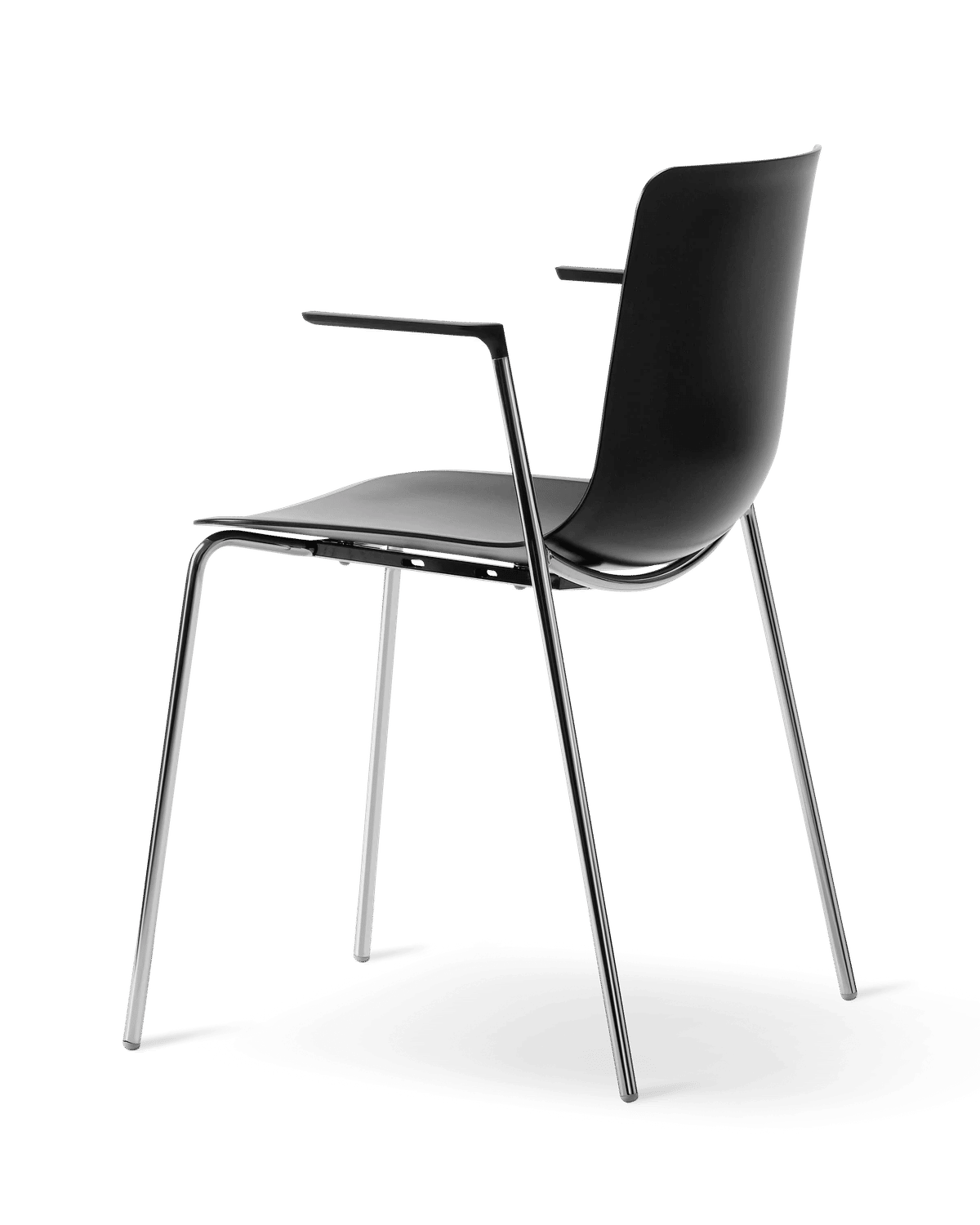 Pato (4210) 4 Leg Armchair – Sort Krom
