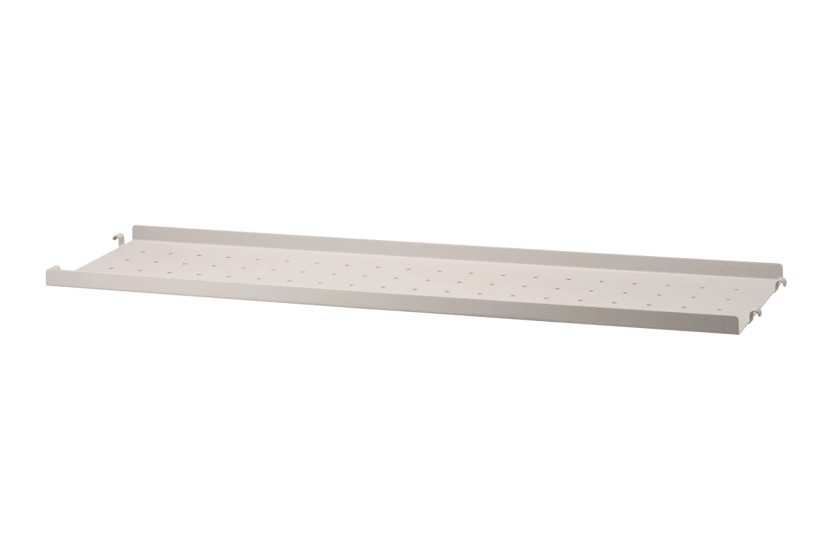 Metallhylle med lav kant 78x20x2 Beige