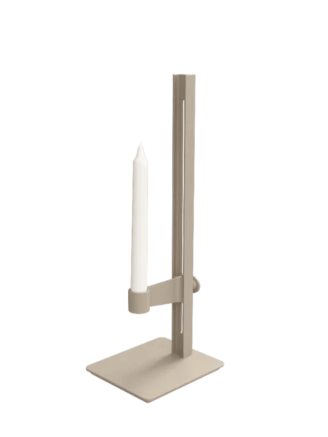Museum lysestake 13x15x40 Beige
