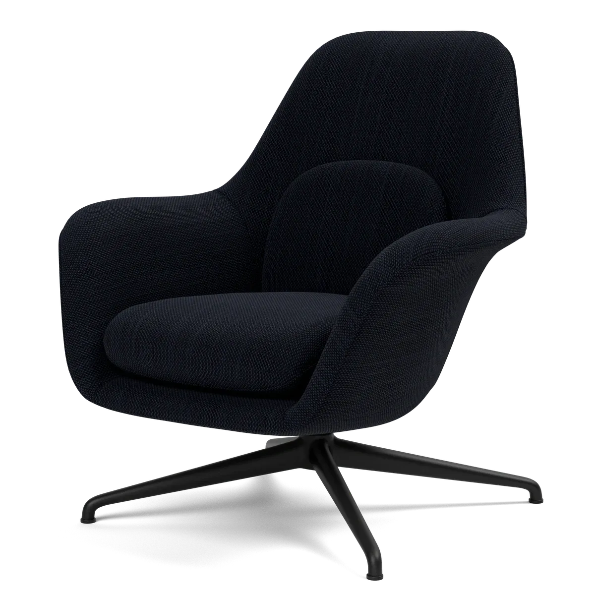 Swoon Lounge Petit Swivel base – Sunniva 192 Dreibart understell sort