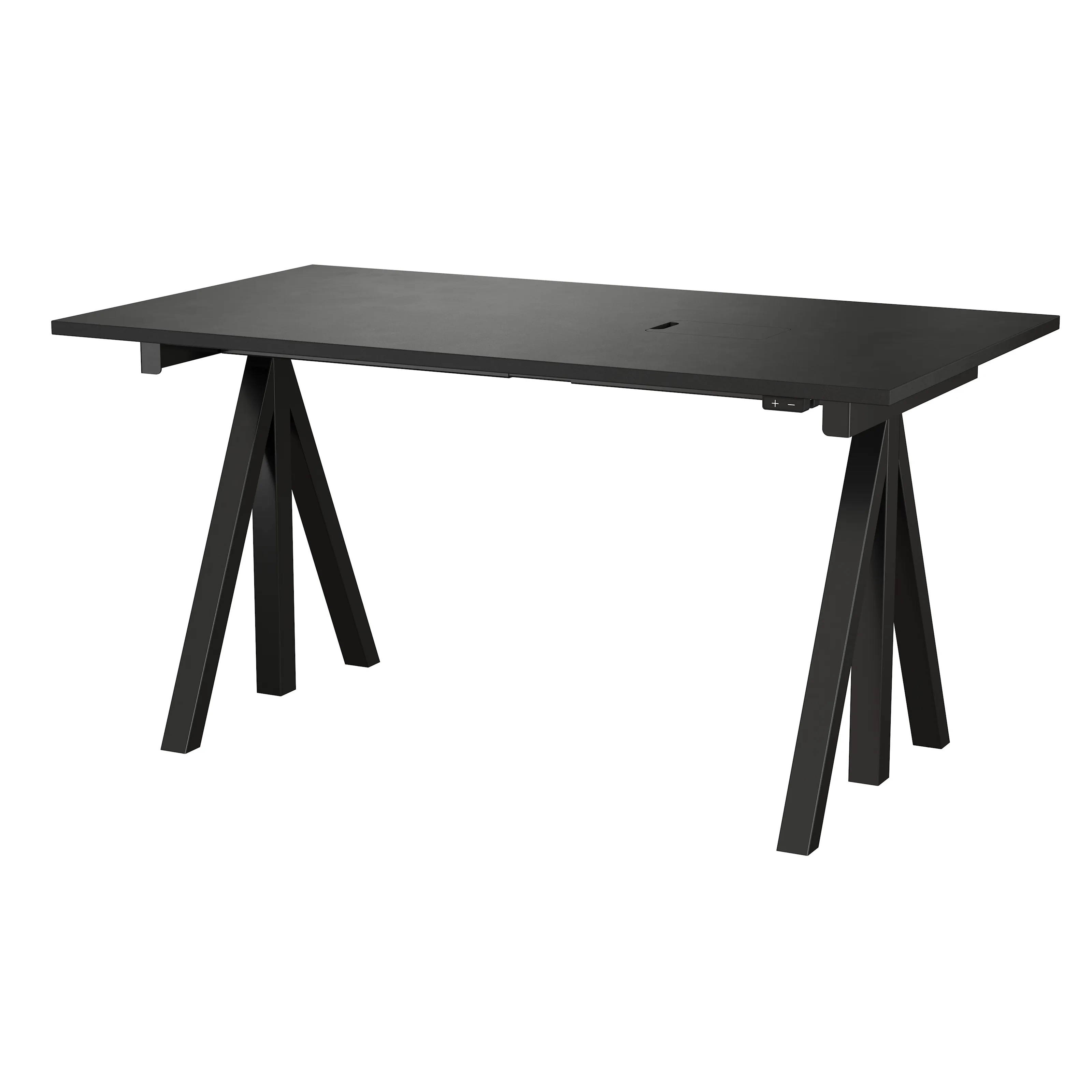 Høydejusterbart skrivebord 140x78 cm Svart svart