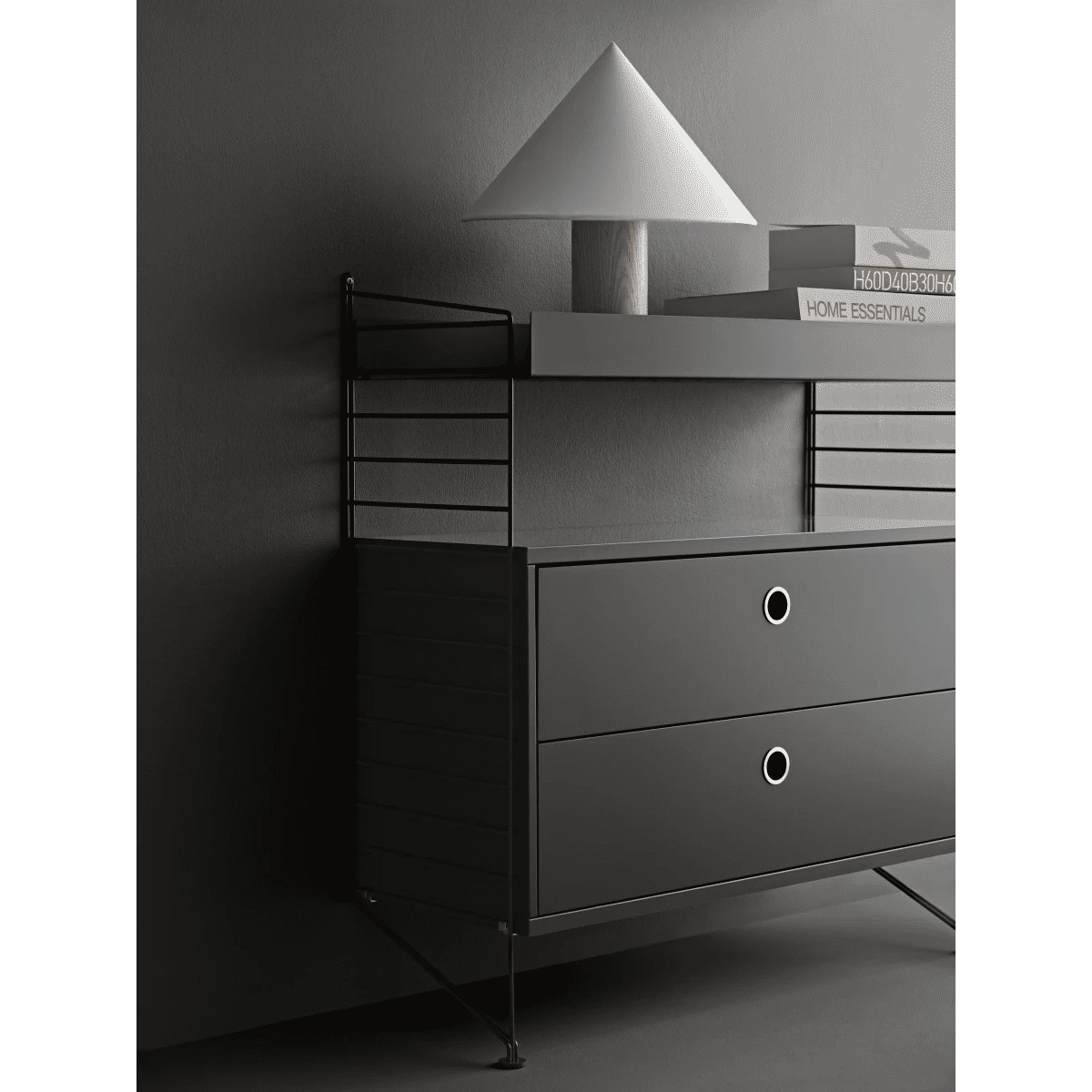 Kommode 78x30x42 Mørk grå