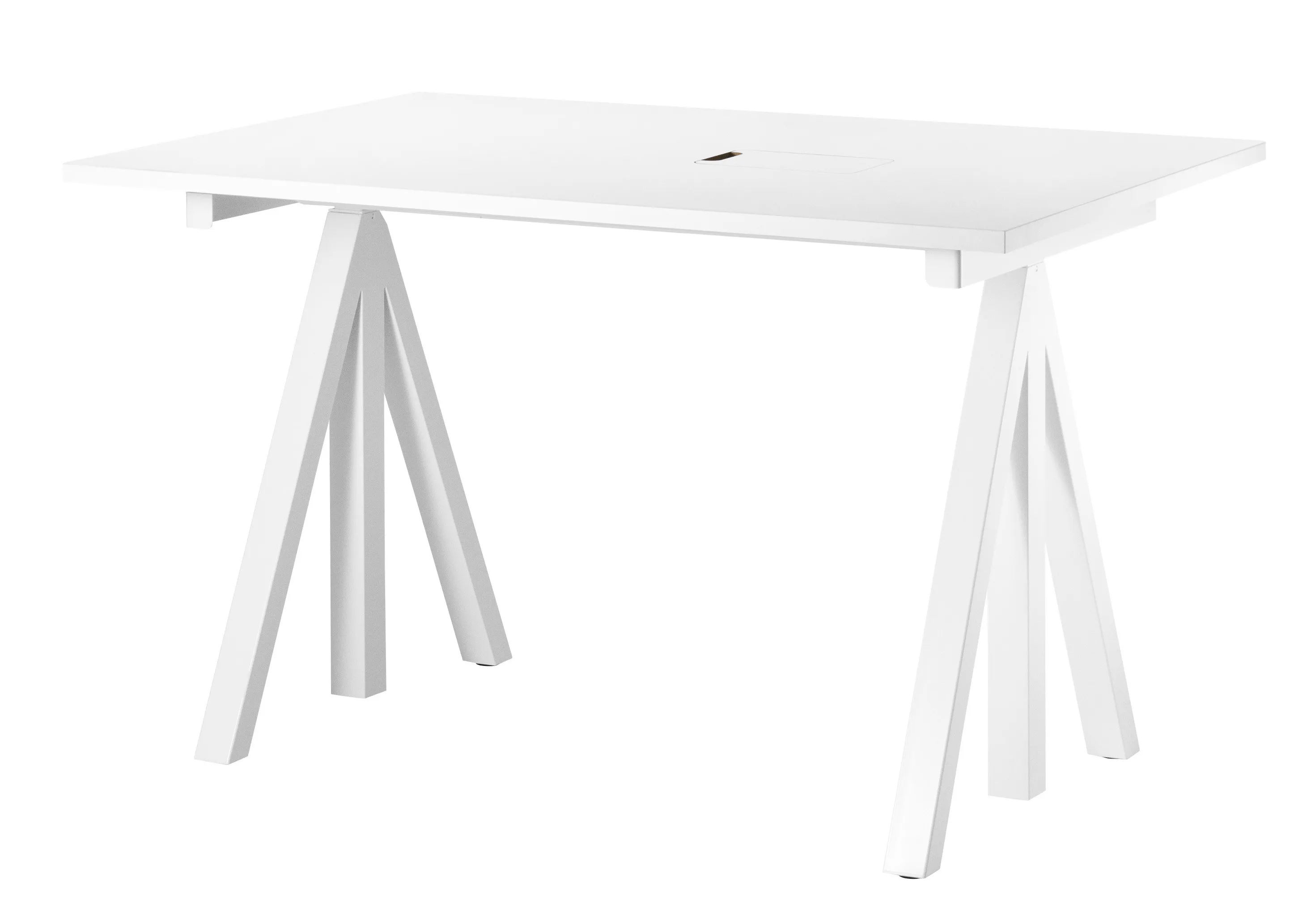 Arbeidsbord 120 x 78 hvit/hvitt laminat – frittstående, arbeidsbord